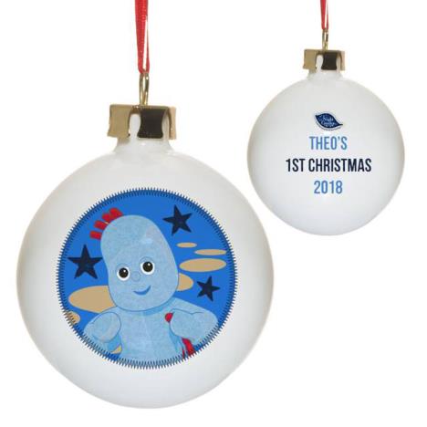 Personalised In The Night Garden Igglepiggle 1st Christmas Bauble £12.99